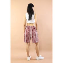 Load image into Gallery viewer, Wooven Women&#39;s Shorts drawstring Pants in Dark Red PP0139 040000 15