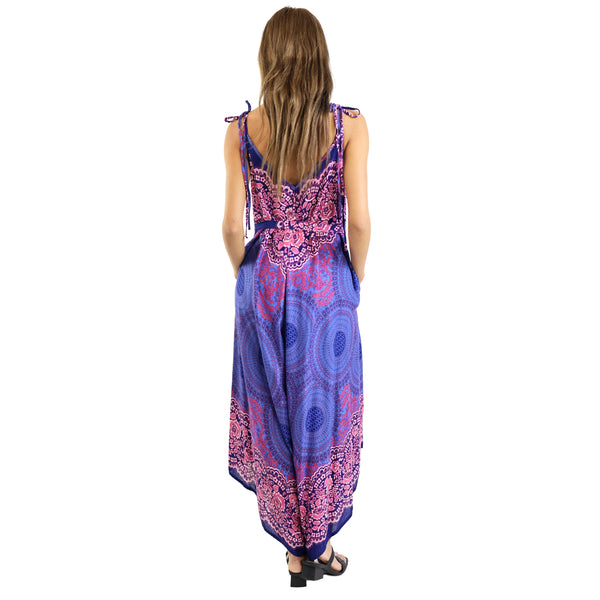 Princess Mandala Women's Jumpsuit with Belt in Purple JP0097 020030 05