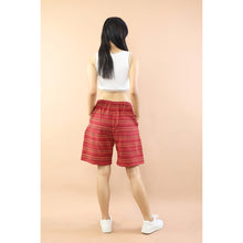 Load image into Gallery viewer, Wooven Women&#39;s Shorts drawstring Pants in Dark Red PP0139 040000 15