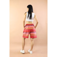 Load image into Gallery viewer, Wooven Women&#39;s Shorts drawstring Pants in Orange PP0139 040000 11