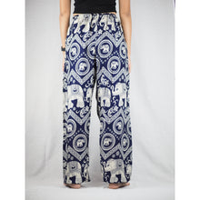 Load image into Gallery viewer, Buddha Elephant Unisex Drawstring Genie Pants in Navy PP0110 020009 05