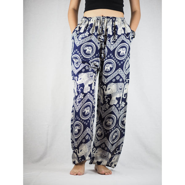 Buddha Elephant Unisex Drawstring Genie Pants in Navy PP0110 020009 05