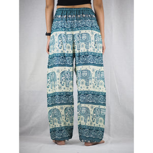 Cute elephant Unisex Drawstring Genie Pants in Blue PP0110 020027 02