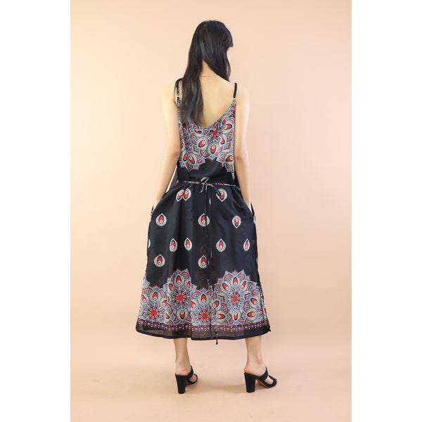 Mandala Flower Women's Dresses in Black DR0398 020262 03