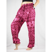 Load image into Gallery viewer, Elephant classic Unisex Drawstring Genie Pants in Pink PP0110 020029 03