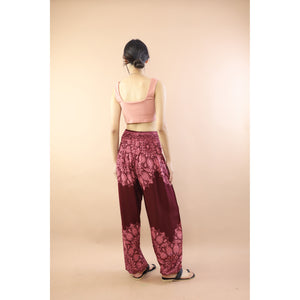 Deep Tone Andala Flower Women Harem Pants In Red PP0004 020376 03