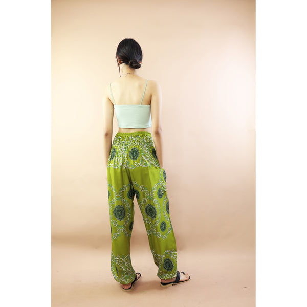 Mandala Chain Women Harem Pants In Olive PP0004 020388 03