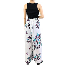 Load image into Gallery viewer, Colorful Butterfly Bamboo Cotton Palazzo Pants in Green PP0076 010118 03