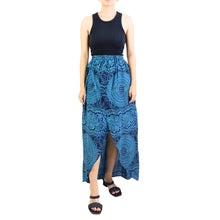 Load image into Gallery viewer, Monotone Mandala Women&#39;s Skirt in Ocean Blue SK0029 020031 06