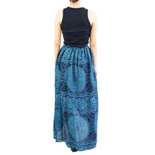 Load image into Gallery viewer, Monotone Mandala Women&#39;s Skirt in Ocean Blue SK0029 020031 06