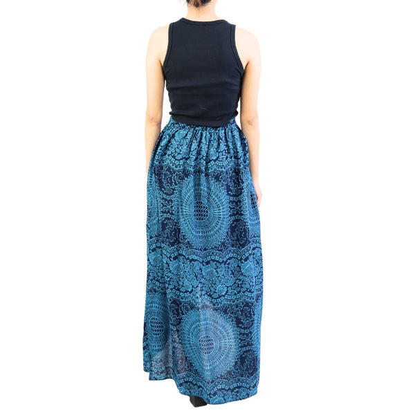 Monotone Mandala Women's Skirt in Ocean Blue SK0029 020031 06