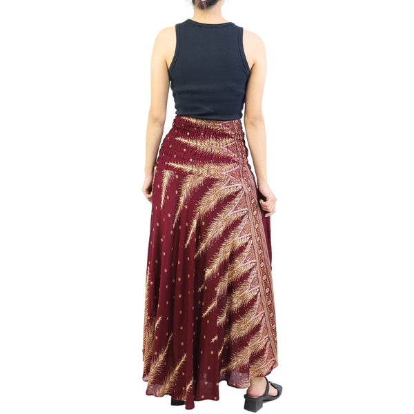 Peacock Women's Bohemian Skirt in Red SK0033 020216 03