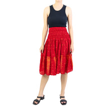 Load image into Gallery viewer, Peacock Women&#39;s Skirt in Red SK0090 020008 05