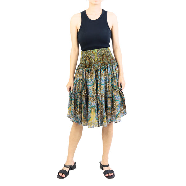 Mandala Women's Skirt in Navy Blue SK0090 020114 01