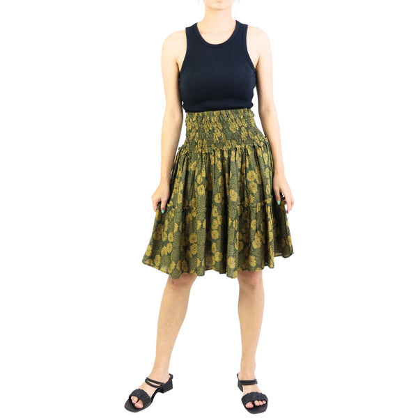 Flower Women's Skirt in Olive SK0090 020180 01