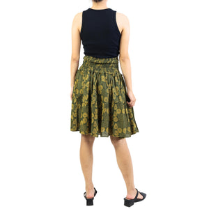 Flower Women's Skirt in Olive SK0090 020180 01