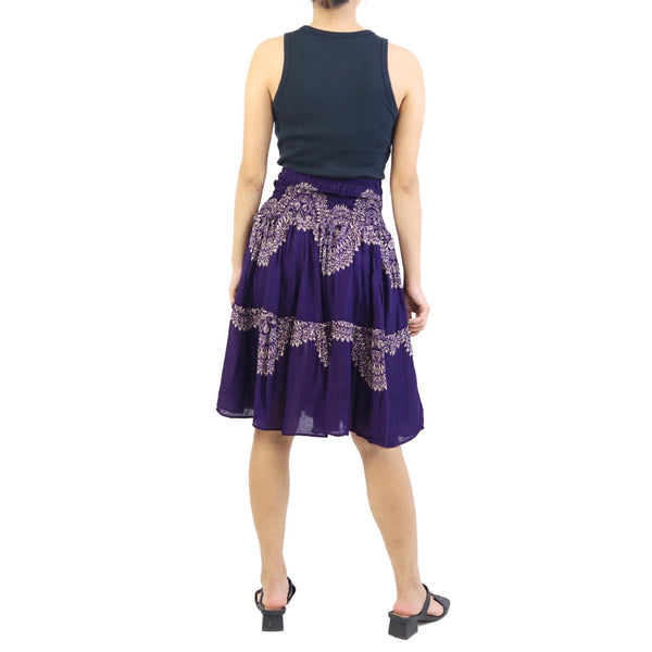 Mandala Women's Skirt in Purple SK0090 020311 02
