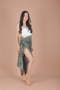 Monotone Mandala Scarf in Green JK0038 020031 04