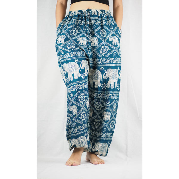 Imperial Elephant Unisex Drawstring Genie Pants in Green PP0110 020005 02