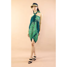 Load image into Gallery viewer, Mandala Sunflower Sarong in Green JK0038 020271 02