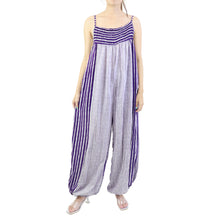 Load image into Gallery viewer, Zebra Stripe Women&#39;s Jumpsuit in Purple JP0091 020041 04