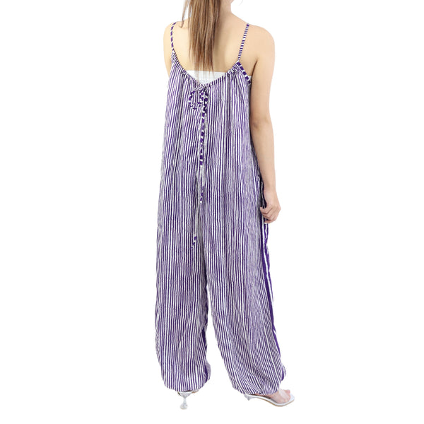 Zebra Stripe Women's Jumpsuit in Purple JP0091 020041 04