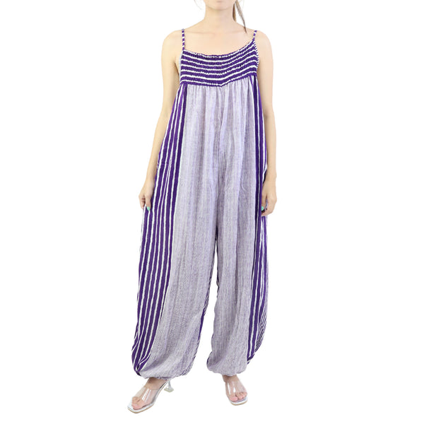 Zebra Stripe Women's Jumpsuit in Purple JP0091 020041 04