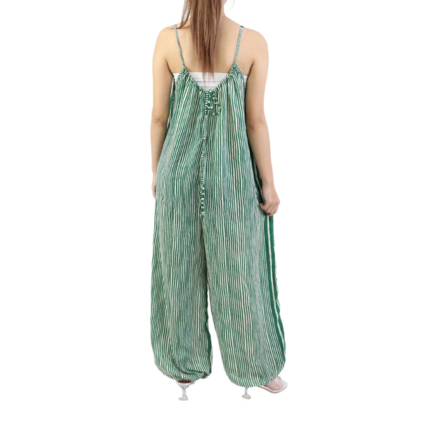 Zebra Stripe Women's Jumpsuit in Green JP0091 020041 06