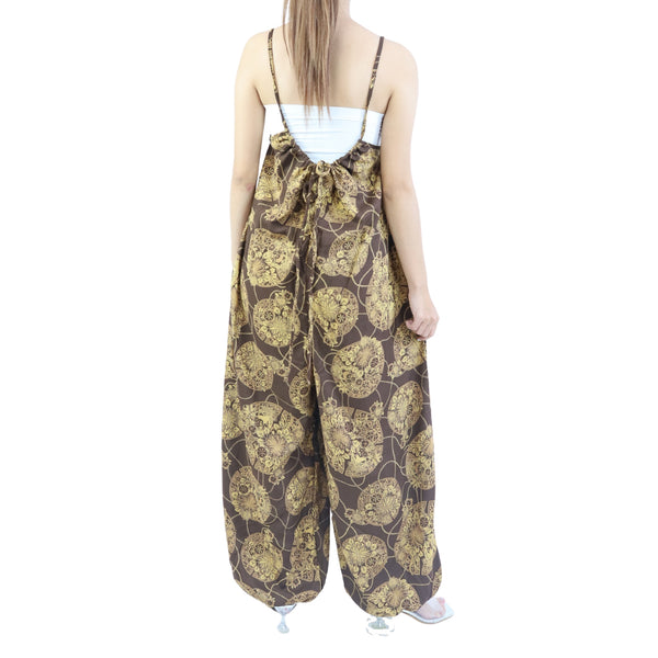 Floral Classic Women's Jumpsuit in Brown JP0091 020098 01