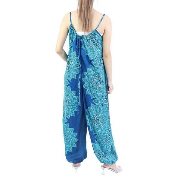 Flower Women's Jumpsuit in Ocean blue JP0091 020184 03