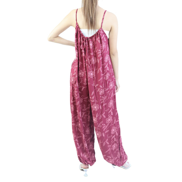 Flower Women's Jumpsuit in Burgund JP0091 020205 01