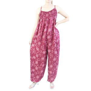Flower Women's Jumpsuit in Burgund JP0091 020205 01