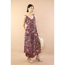 Load image into Gallery viewer, Elephants Jumpsuit with Belt in Red JP0097 0200004 03