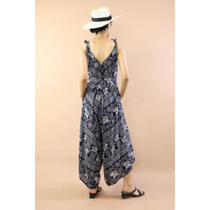 Elephants Jumpsuit with Belt in Navy Blue JP0097-020004-04