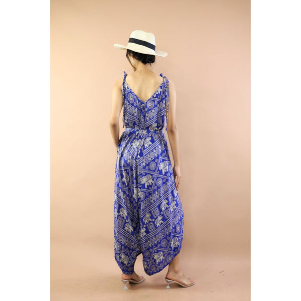 Elephants Jumpsuit with Belt in Bright Navy JP0097-020004-06