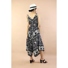 Load image into Gallery viewer, Elephants Jumpsuit with Belt in Black JP0097 020005 05