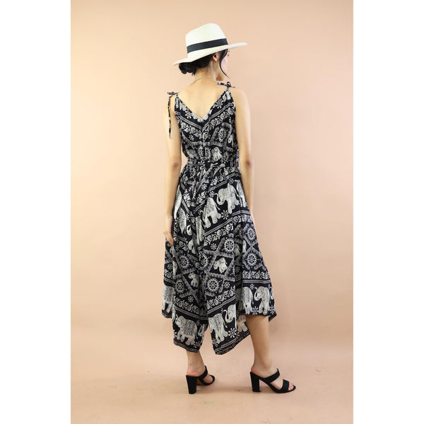Elephants Jumpsuit with Belt in Black JP0097 020005 05
