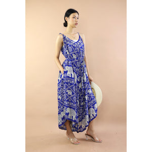 Elephants Jumpsuit with Belt in Bright Navy JP0097 020005 06