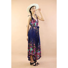 Load image into Gallery viewer, Floral Ivy Women&#39;s Jumpsuit with Belt in Navy JP0097-020010-08
