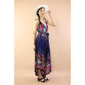 Floral Ivy Women's Jumpsuit with Belt in Navy JP0097-020010-08