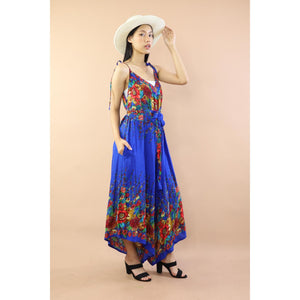 Floral Ivy Women's Jumpsuit with Belt in Bright Navy JP0097-020010-14