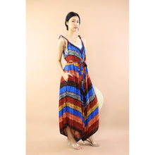 Load image into Gallery viewer, Funny Stripe Jumpsuit with Belt in Brown JP0097-020021-05