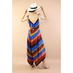 Funny Stripe Jumpsuit with Belt in Brown JP0097-020021-05