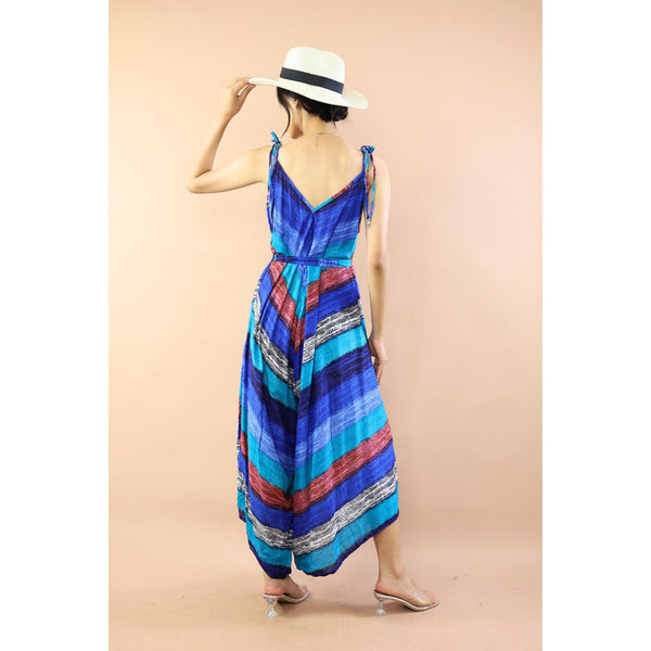 Funny Stripe Jumpsuit with Belt in Blue JP0097-020021-06