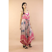 Load image into Gallery viewer, Vivid 2tone Mandala Womens Jumpsuit with Belt in Pink JP0097-020032-05