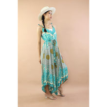 Load image into Gallery viewer, Vivid 2tone Mandala Womens Jumpsuit with Belt in Ocean Green JP0097-020032-06