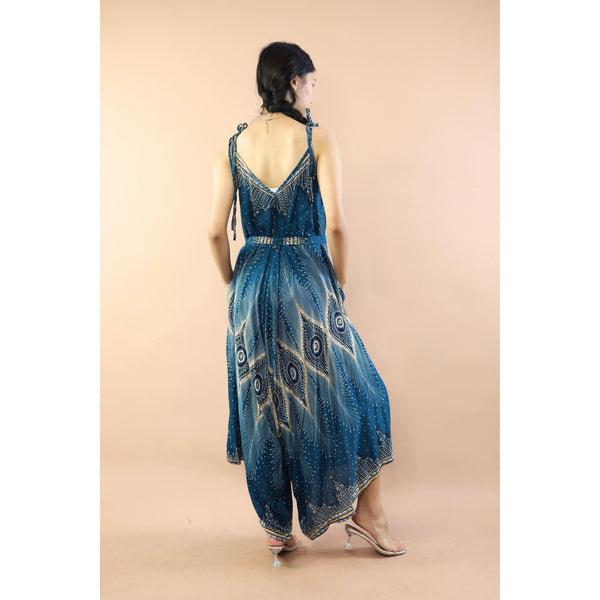 Big Eye Women's Jumpsuit with Belt  in Ocean Blue JP0097 020033 05