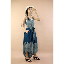 Load image into Gallery viewer, Floral mandala Women&#39;s Jumpsuit with Belt in Ocean Blue JP0097 020036 03