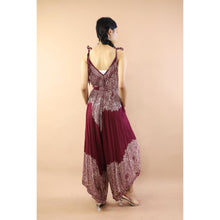 Load image into Gallery viewer, Floral mandala Women&#39;s Jumpsuit with Belt in Red JP0097 020036 05