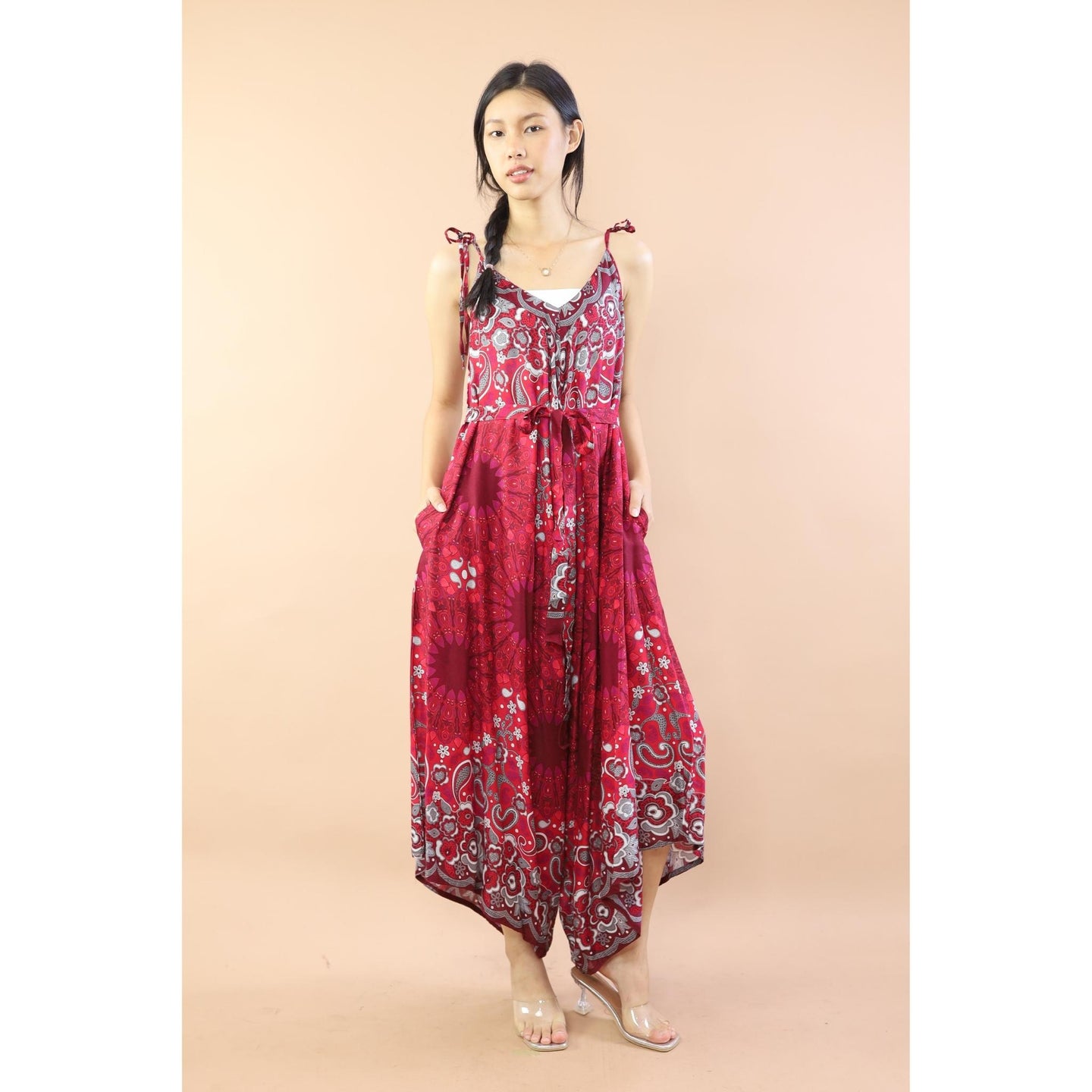Sunflower Womens Jumpsuit with Belt in Red JP0097-020057-04